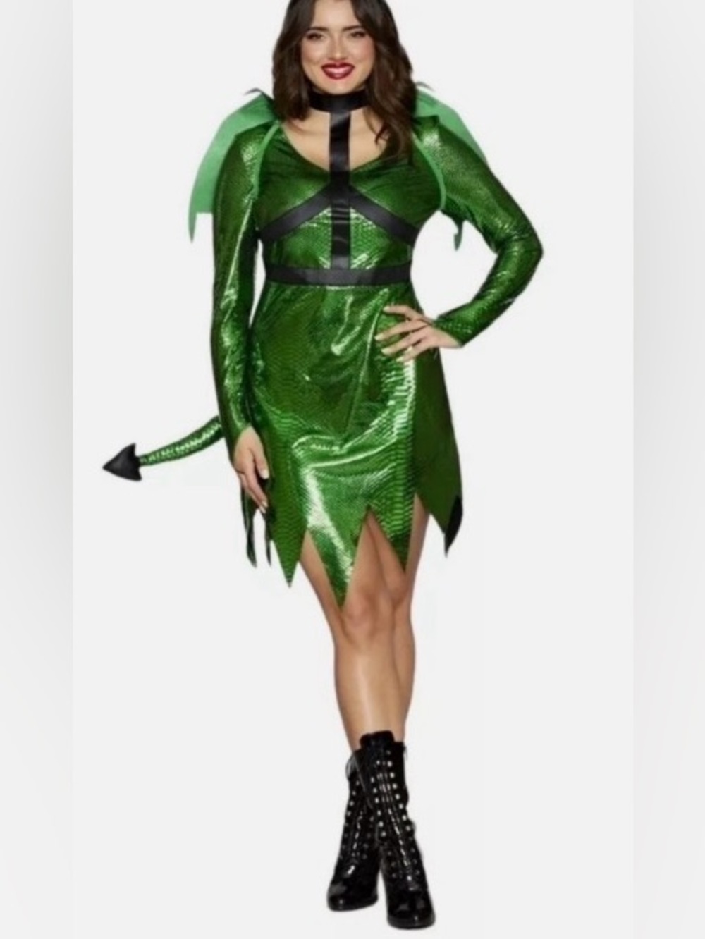 Costume/Halloween Green dragon dress 🐉 💚🖤